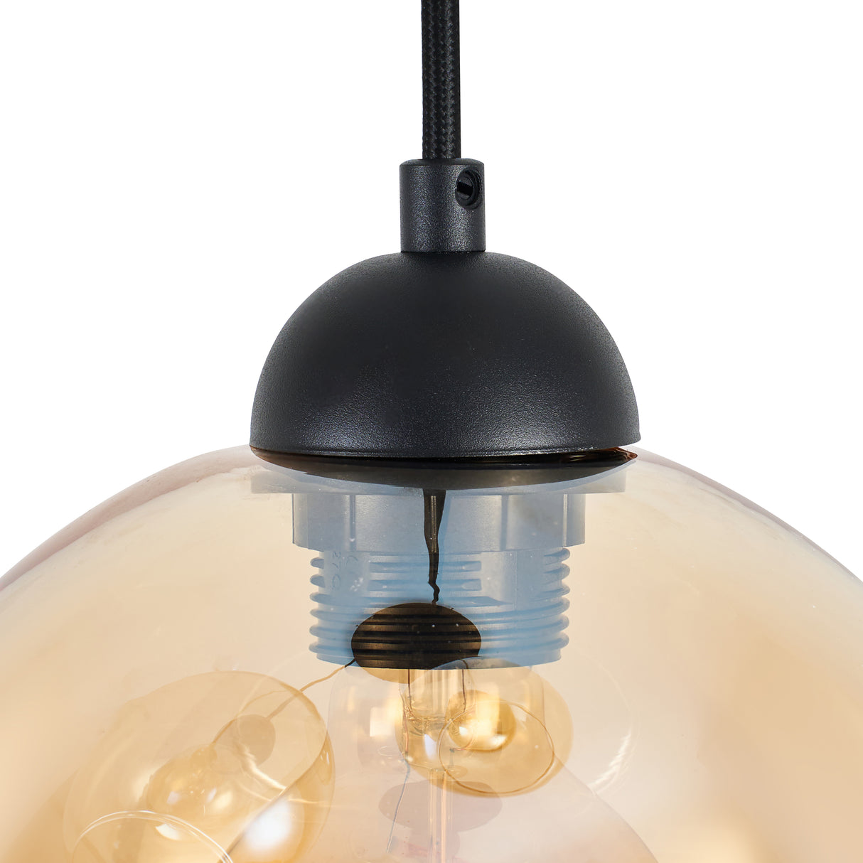 Hanglamp Amber Glas 3-lichts – Ø20 cm - Rond
