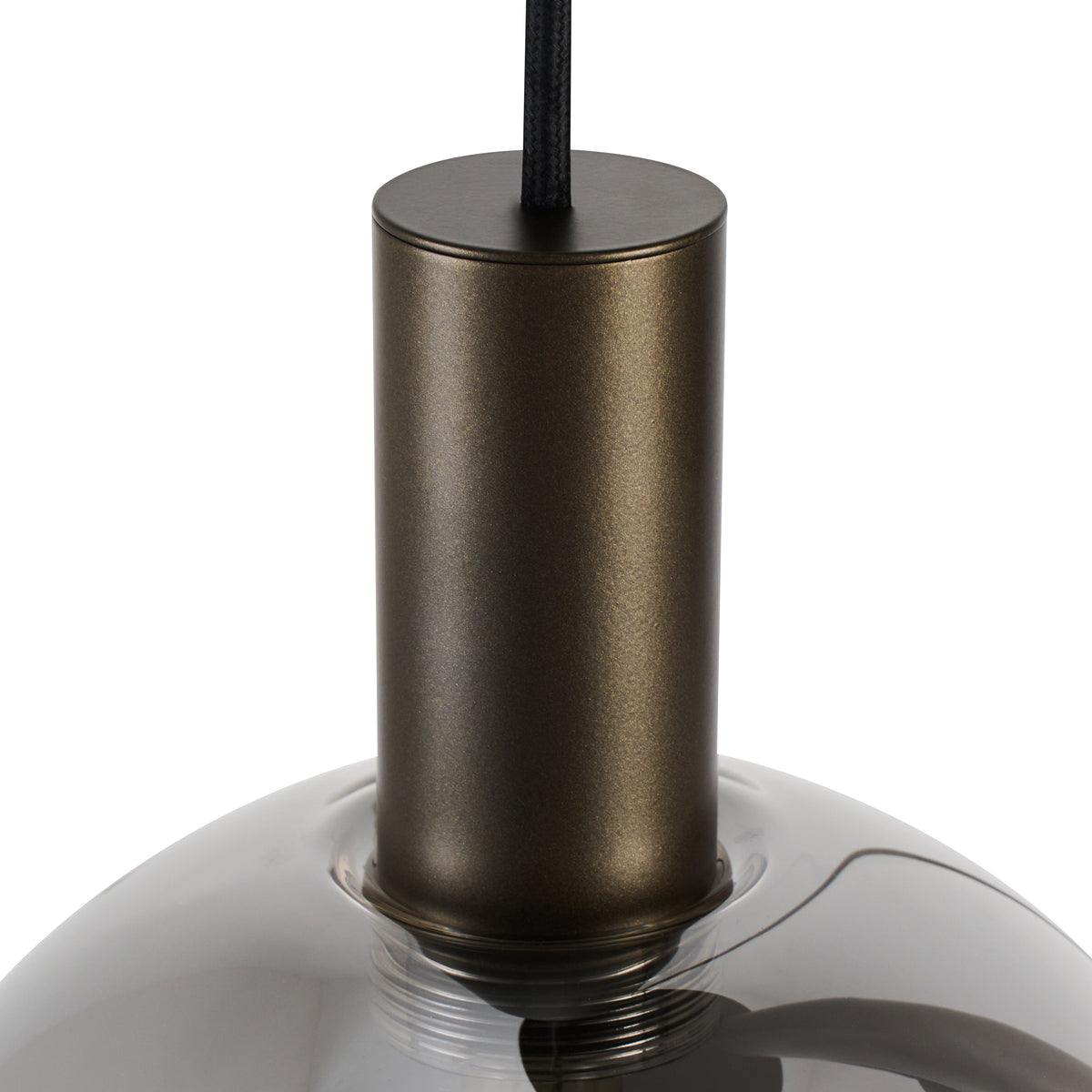 Lunaro 5-lichts Hanglamp – Donker Antiek Brons met Smokeglas – Inclusief Lichtbronnen – Niet Dimbaar