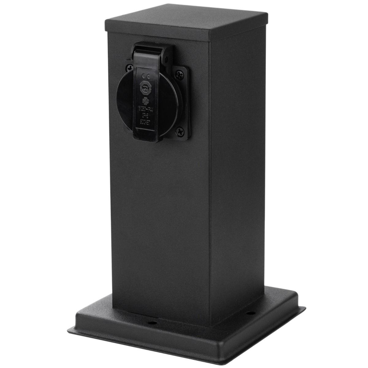 Buitenpaal met Stopcontact – Staand – 230V – 22 cm – 2x Geaard Buitenstopcontact
