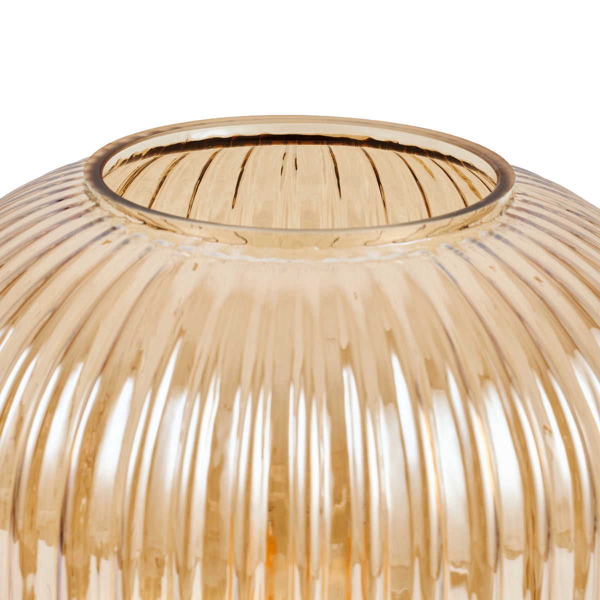 Tafellamp Amberglas Geribbeld – Goud