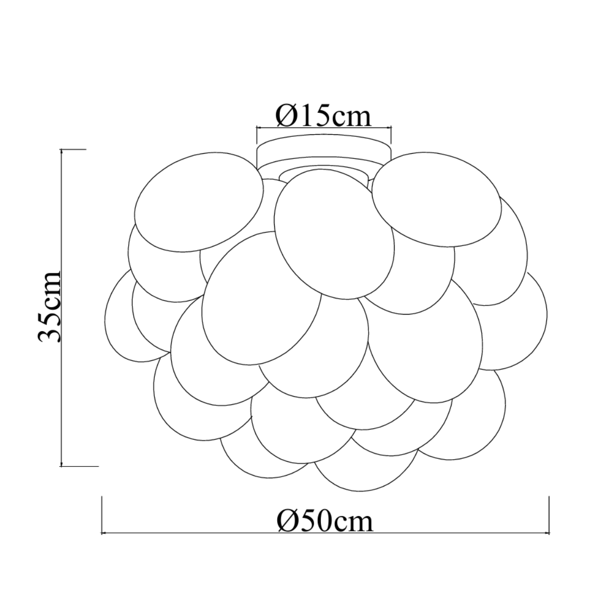 Plafondlamp Grape – Moderne smoke glas lamp