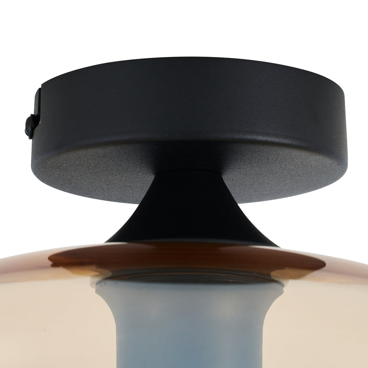 Design Plafondlamp Art Deco Zwart amber