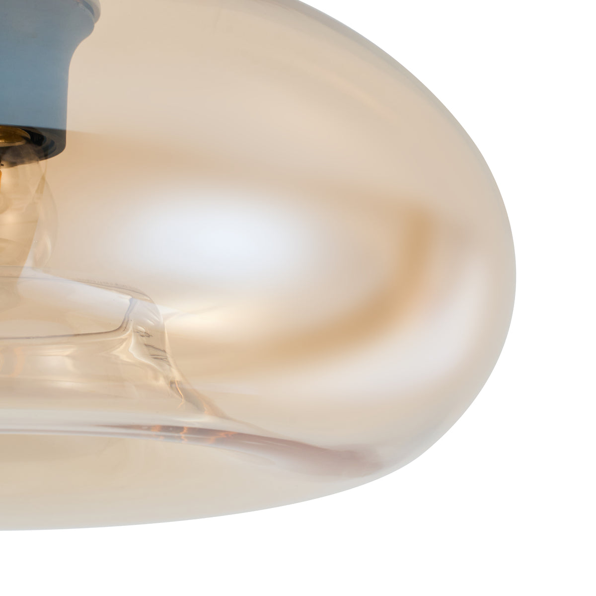 Design Plafondlamp Art Deco Zwart amber
