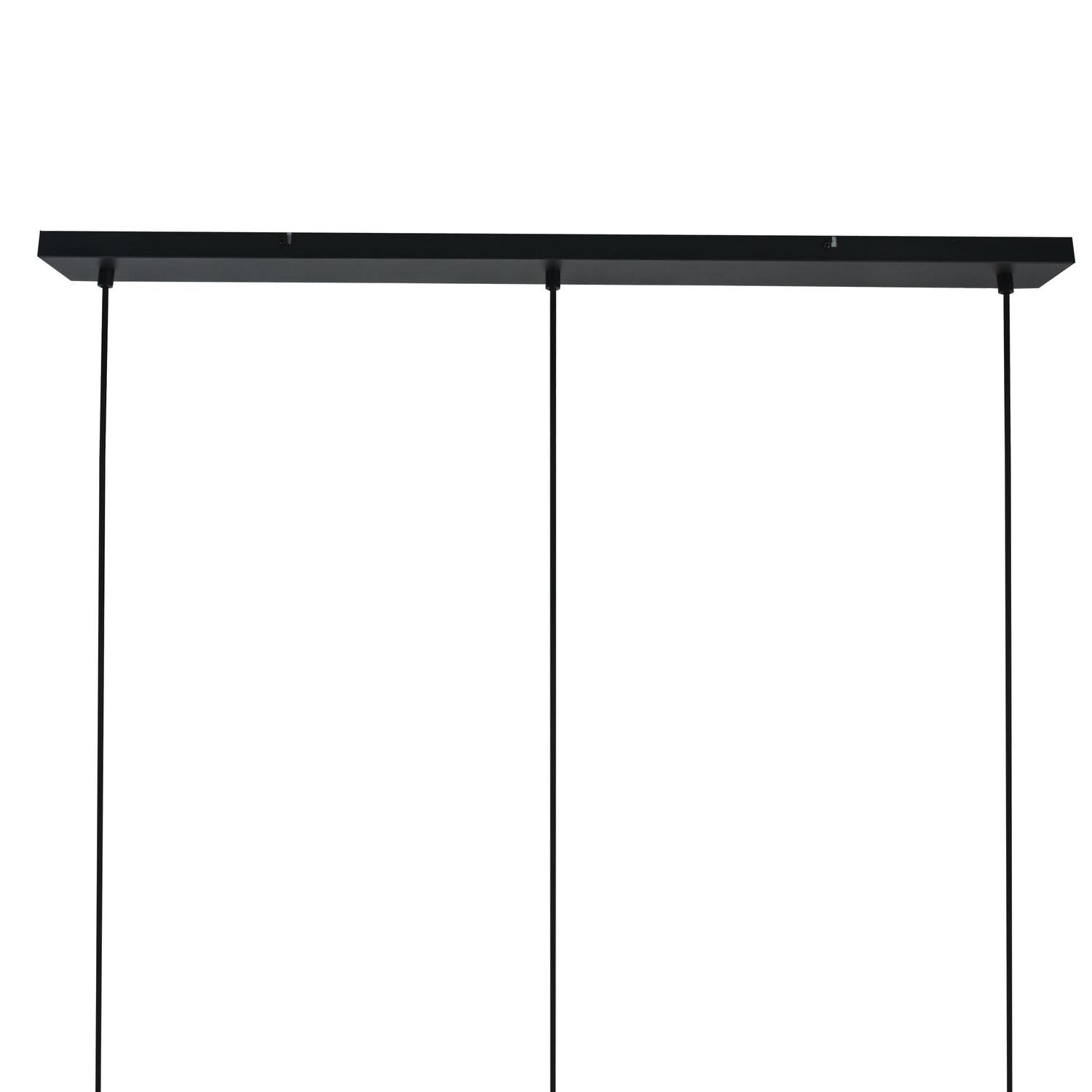 Hanglamp Zwart met Fade Glas – 3-Lichts Langwerpig | Monari