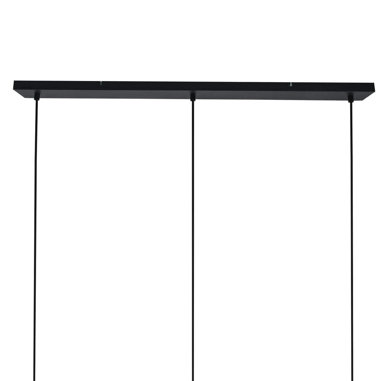 Hanglamp Zwart met Fade Glas – 3-Lichts Langwerpig | Monari