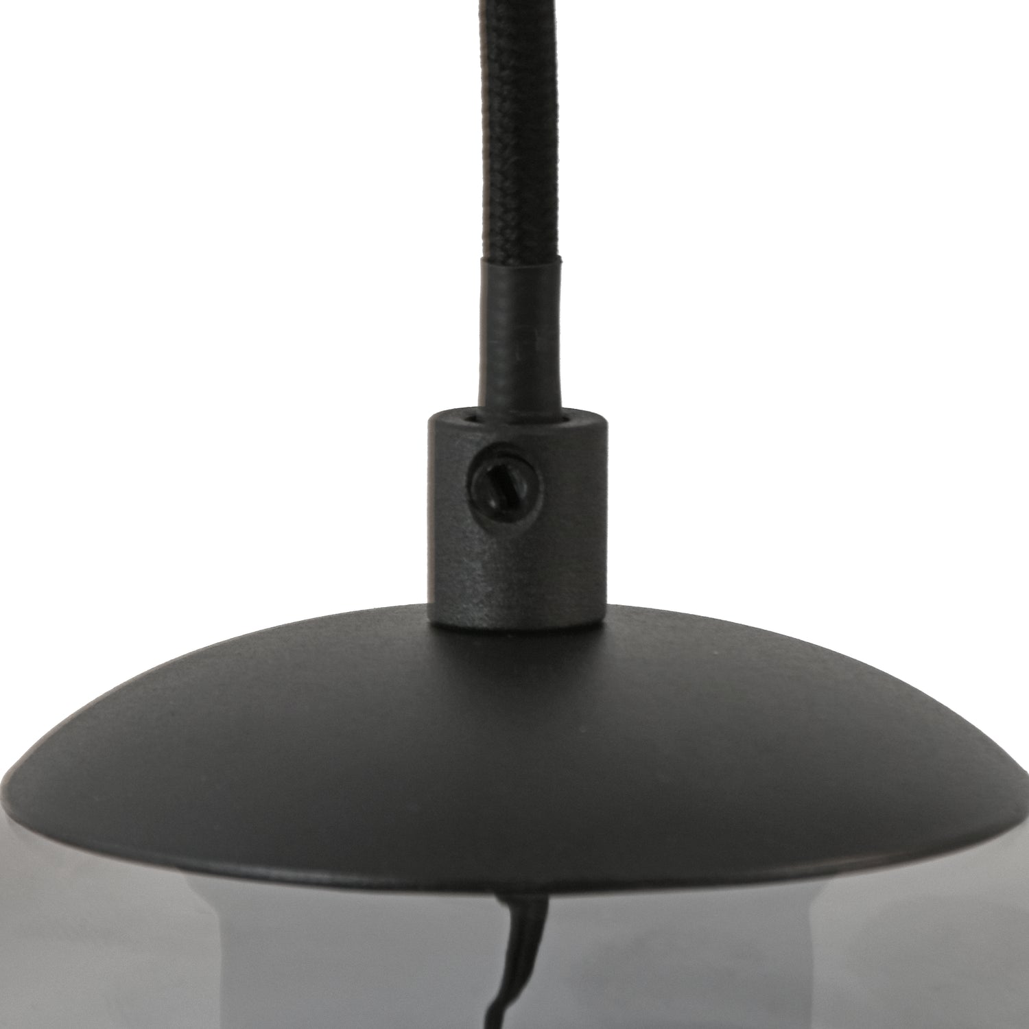 Hanglamp Marie-  Zwart met fade glas - 5 lichtpunten - Rond