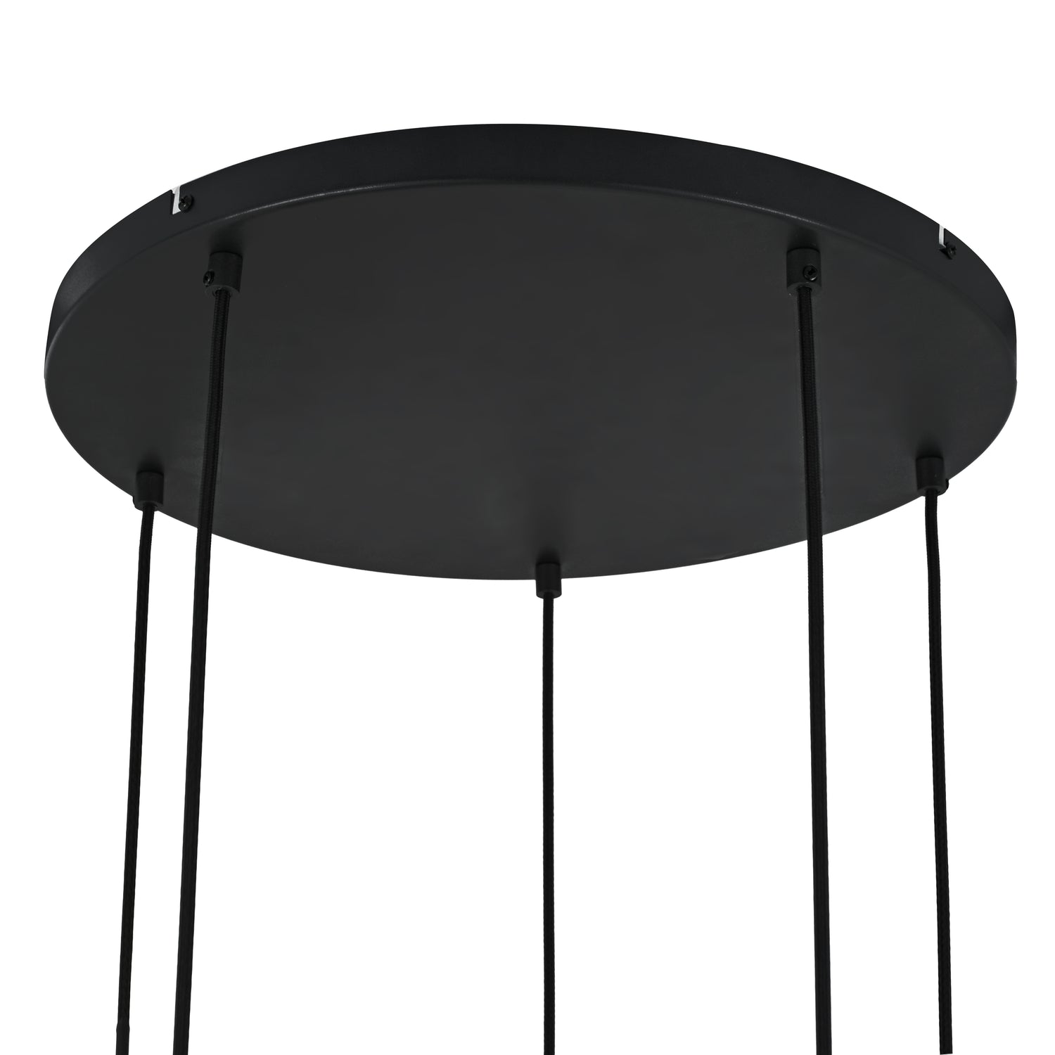 Hanglamp Marie-  Zwart met fade glas - 5 lichtpunten - Rond