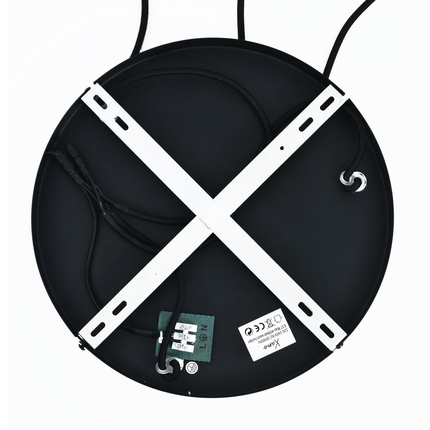 Hanglamp Zwart met Messing en Amber Glas – 3-Lichts - Nox