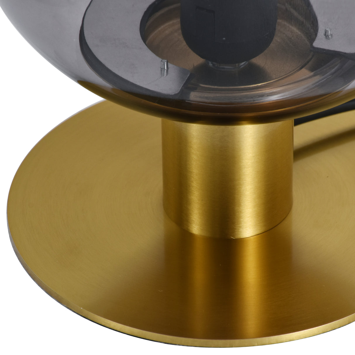 Tafellamp Laura - Messing met Smoke glas