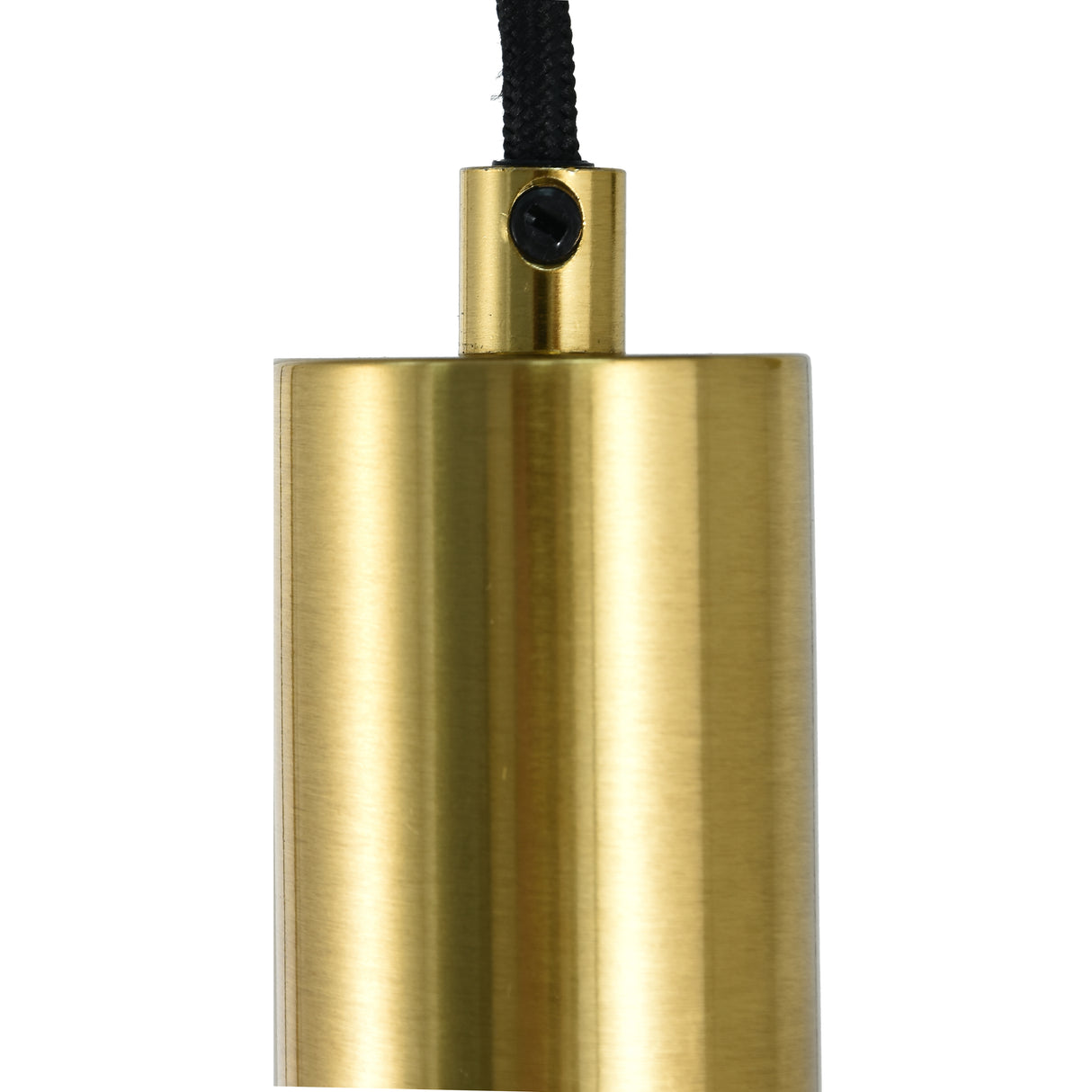 Hanglamp Zwart met Messing en Amber Glas – 5-Lichts - Noah