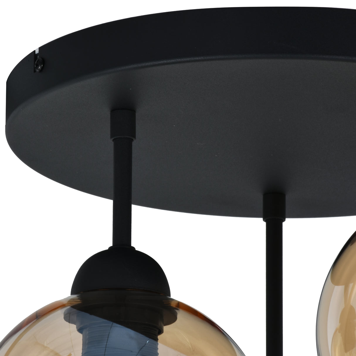 Plafondlamp Industrieel 3-Lamps Amber Bol Woonkamer, Slaapkamer