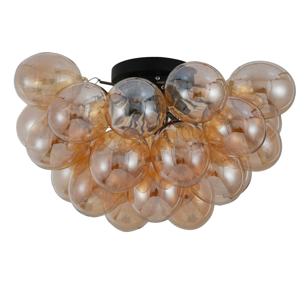 Plafondlamp Grape – Moderne amber glas lamp