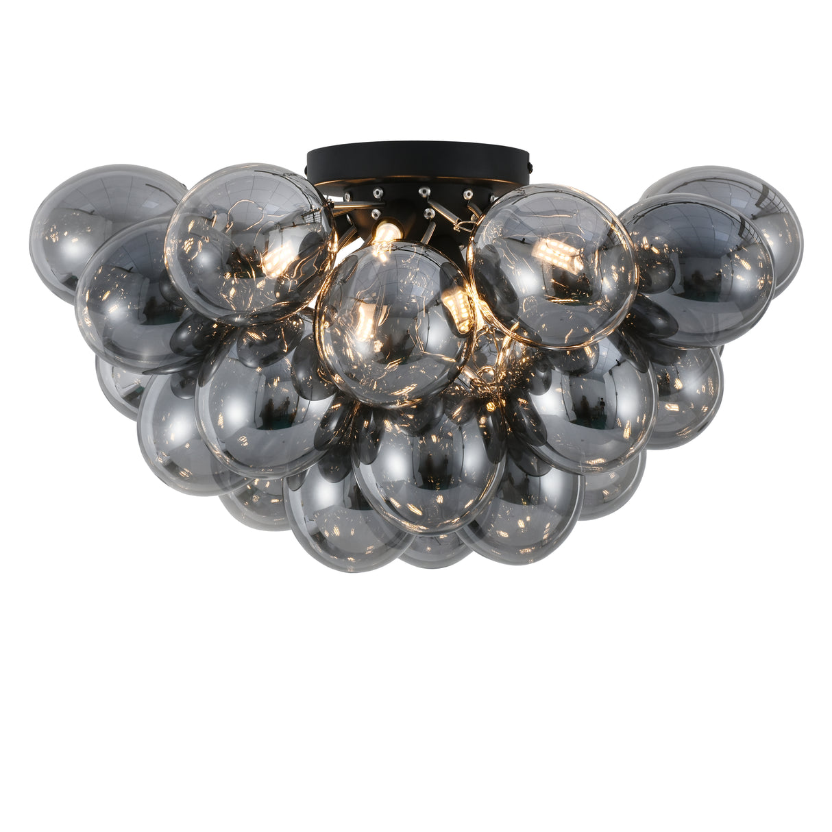 Plafondlamp Grape – Moderne amber glas lamp