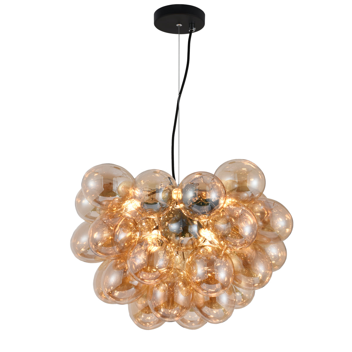 Hanglamp Grape – Moderne amber glas lamp