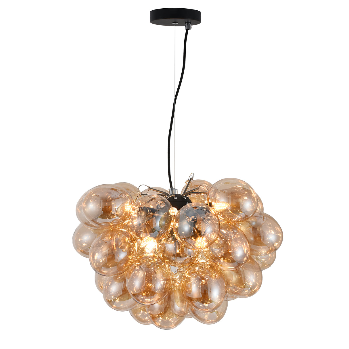 Hanglamp Grape – Moderne amber glas lamp