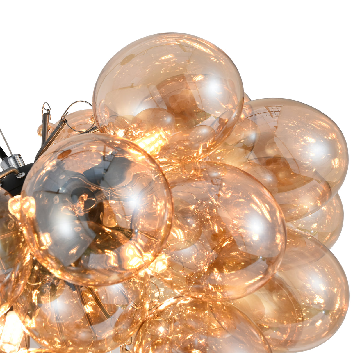 Hanglamp Grape – Moderne amber glas lamp