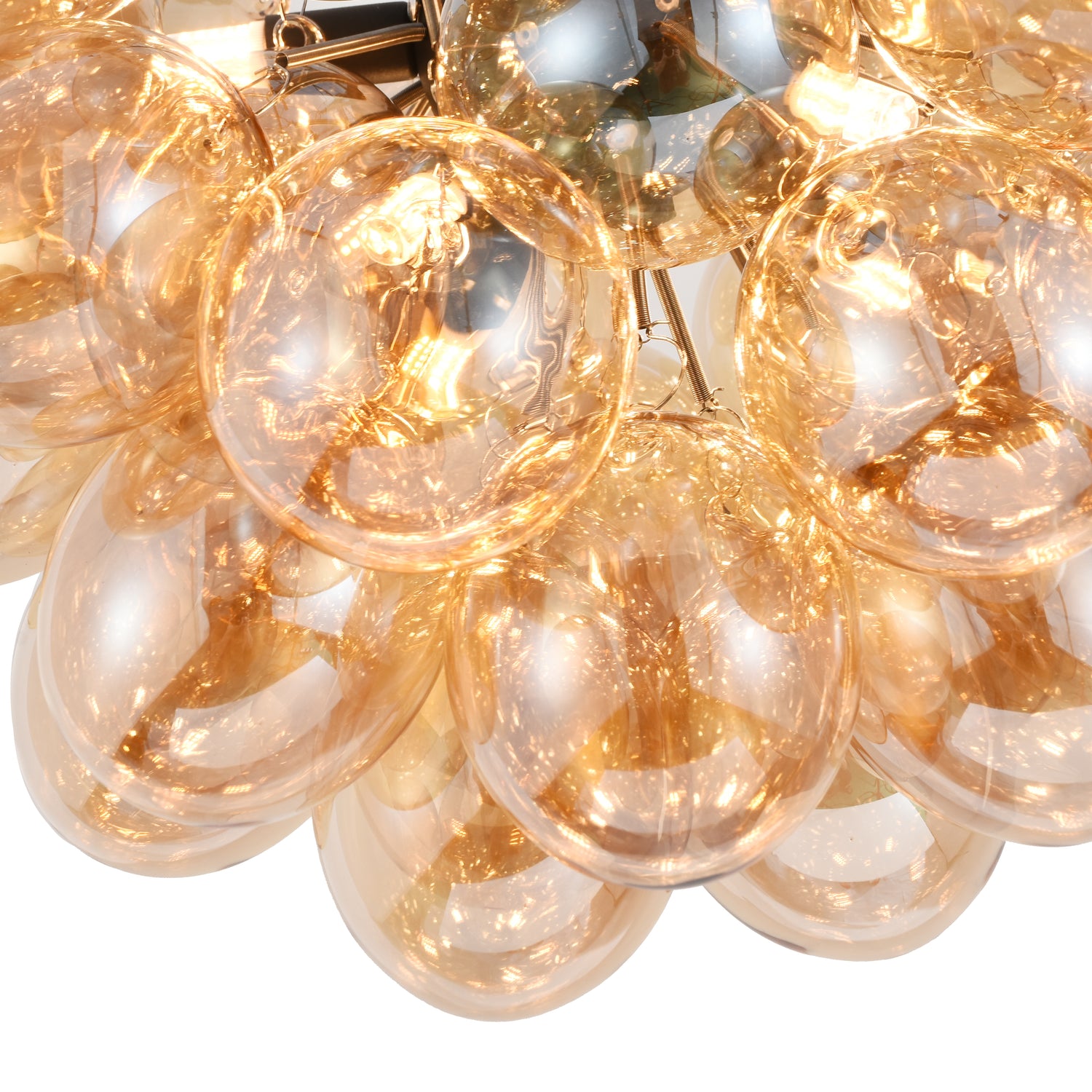 Hanglamp Grape – Moderne amber glas lamp