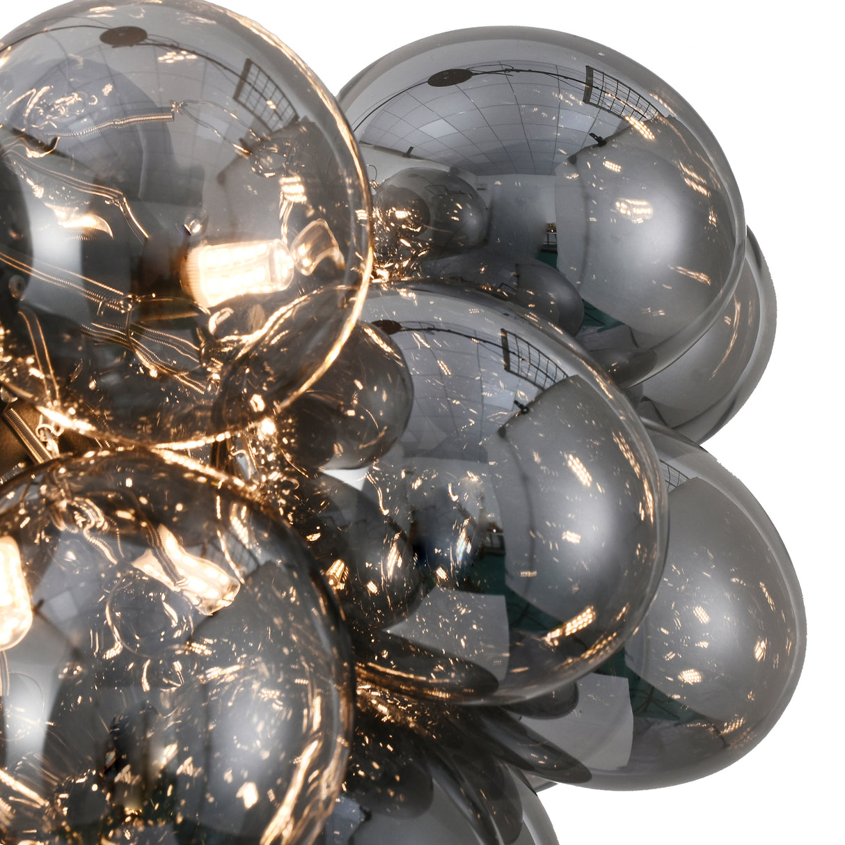 Hanglamp Grape – Zwart met smoke glas