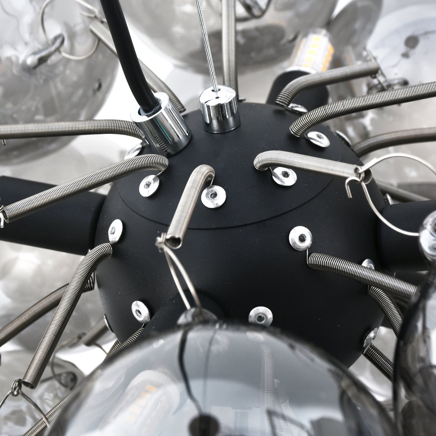 Hanglamp Grape – Zwart met smoke glas