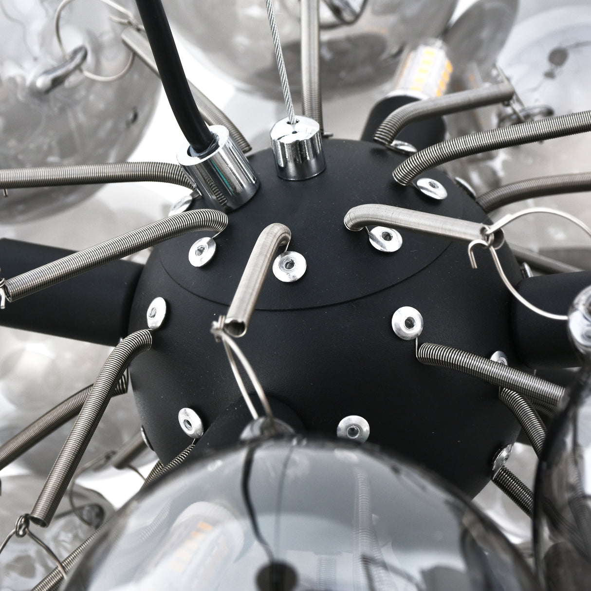 Hanglamp Grape – Zwart met smoke glas