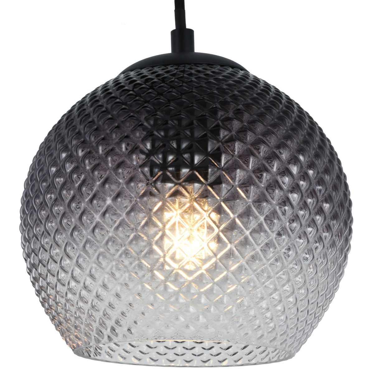 Hanglamp Lisa – 3-Lichts - Ribbel Fade Glas