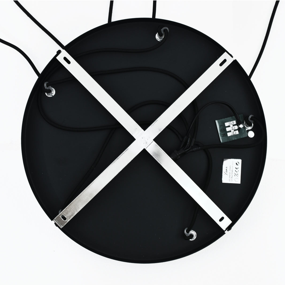 Hanglamp Sanne- Zwart met smoke glas en messing - 5 lichtpunten