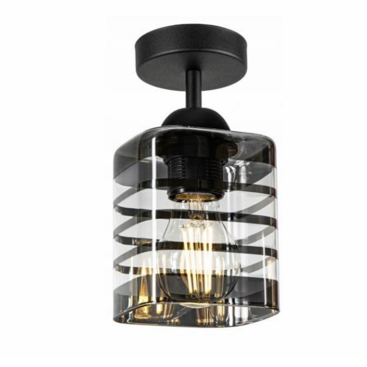 Plafondlamp Industrieel - 'Glasstreep'