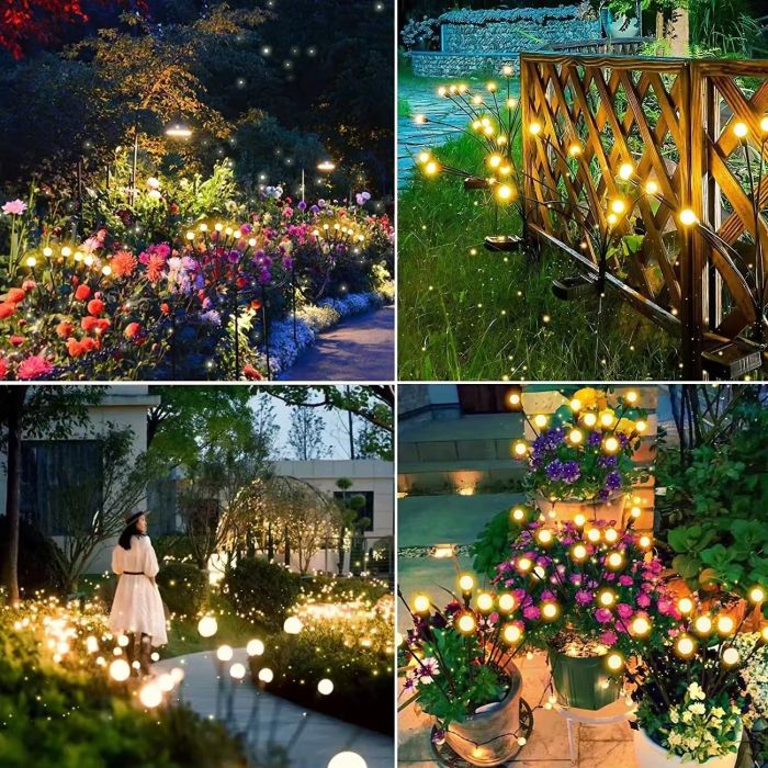 Solar Tuinlamp – Paardenbloemdesign met Lichtbolletjes, 70 cm, IP44, 3000K Warm Wit