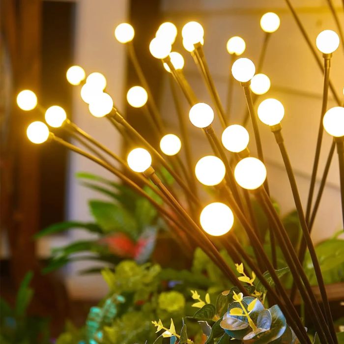 Solar Tuinlamp – Paardenbloemdesign met Lichtbolletjes, 70 cm, IP44, 3000K Warm Wit