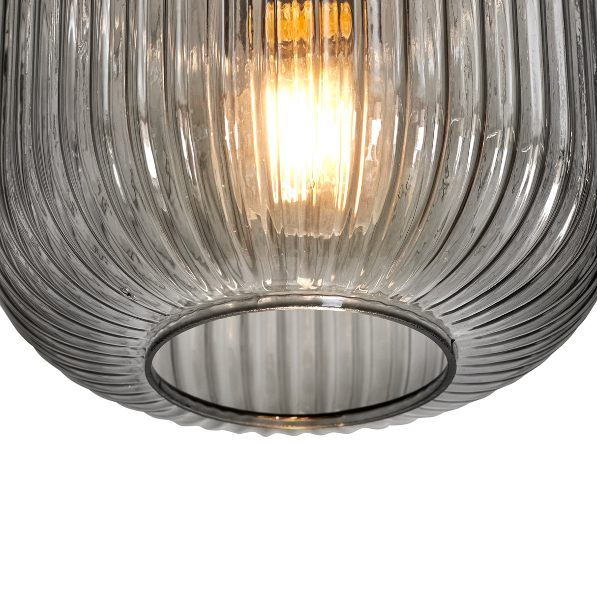 Ronde Plafondlamp Smoke Glas -