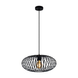 Zwarte hanglamp Orbixa, Rond