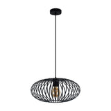 Zwarte hanglamp Orbixa, Rond