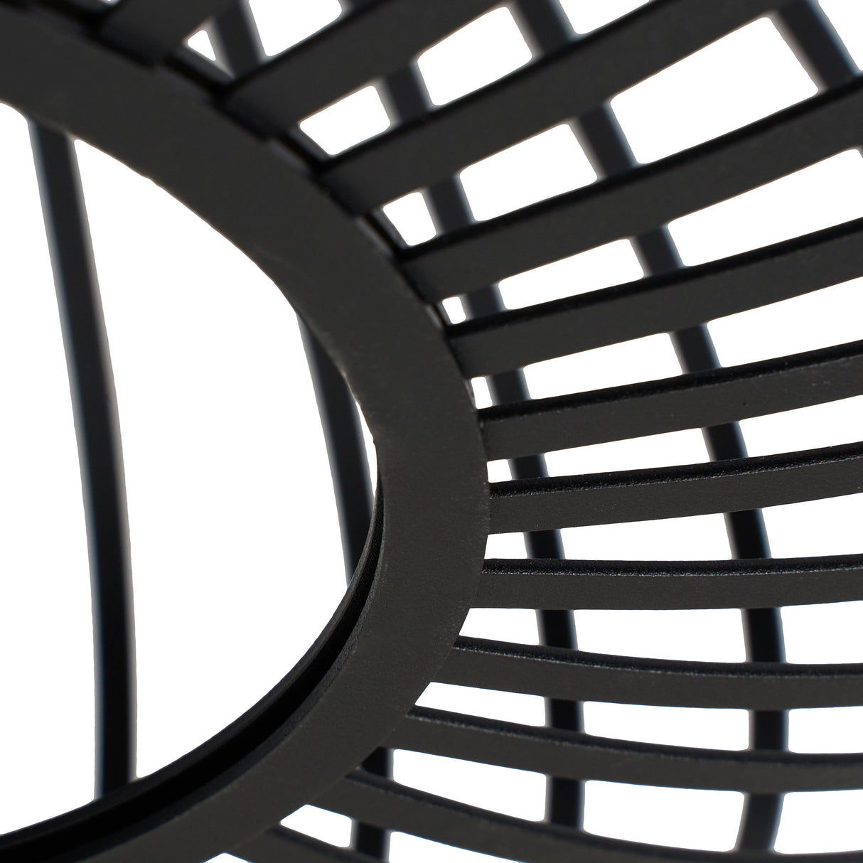 Zwarte hanglamp Orbixa, Rond