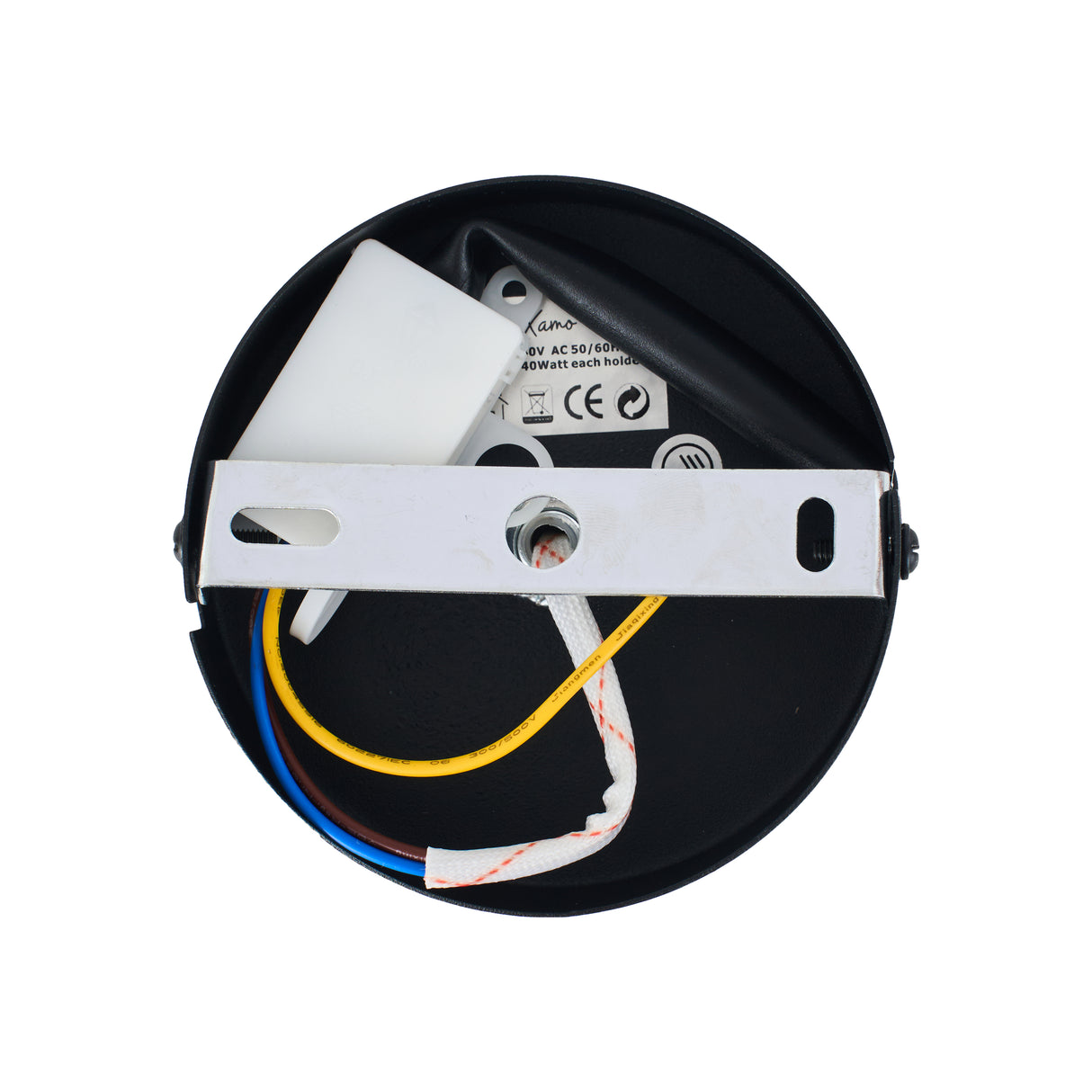 Zwarte hanglamp Orbixa, Rond
