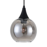 Hanglamp langwerpig Smokeglas 3-Lichts – Zwart met E27 Fittingen