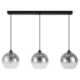 Hanglamp Zwart met Fade Glas – 3-Lichts Langwerpig