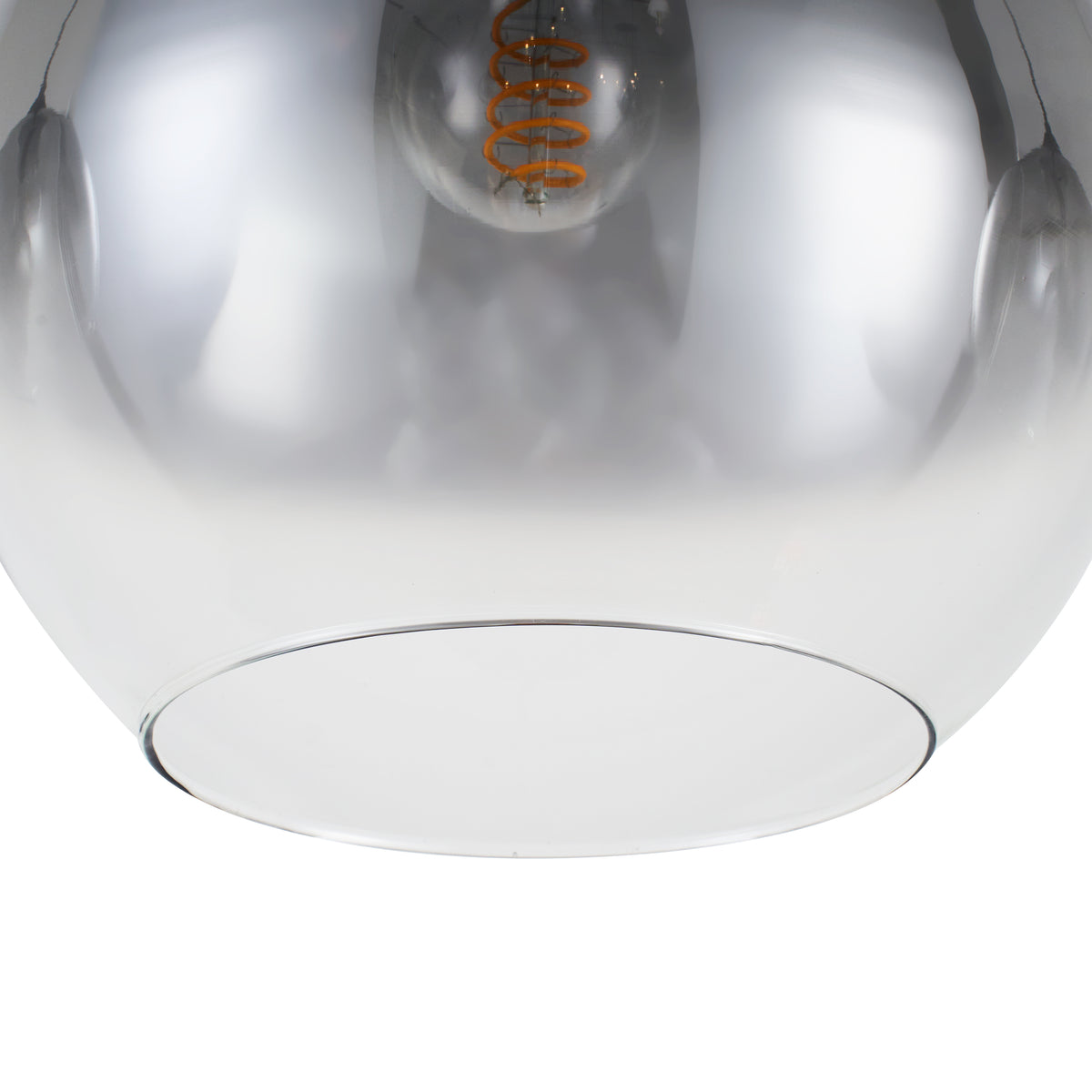 Hanglamp Zwart met Fade Glas – 3-Lichts Langwerpig