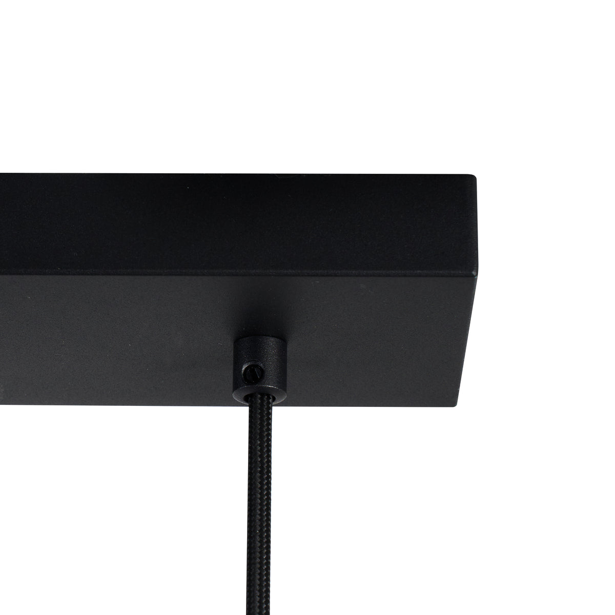 Hanglamp Zwart met Smoke Glas – 4-Lichts Langwerpig | Xavi