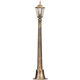 Tuinlamp – Lage Buitenlantaarn op Paal – 1 m Hoog – E27 – Patina