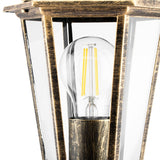 Tuinlamp – Lage Buitenlantaarn op Paal – 1 m Hoog – E27 – Patina
