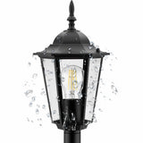 Tuinlantaarn – Buitenlamp op Paal – E27 – 1 m Hoog – Zwart