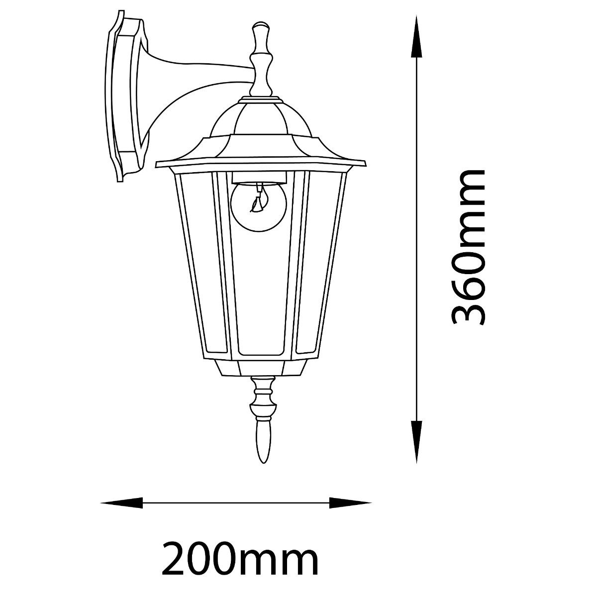 Buitenwandlamp Lantaarn – Gevelverlichting met E27 Fitting