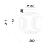 Ronde Plafondlamp - Amber