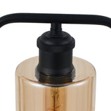 Tafellamp Tess - Zwart met Amber glas