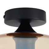 Design Plafondlamp Art Deco Zwart amber