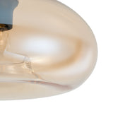 Design Plafondlamp Art Deco Zwart amber
