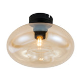 Design Plafondlamp Art Deco Zwart amber