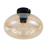 Design Plafondlamp Art Deco Zwart amber