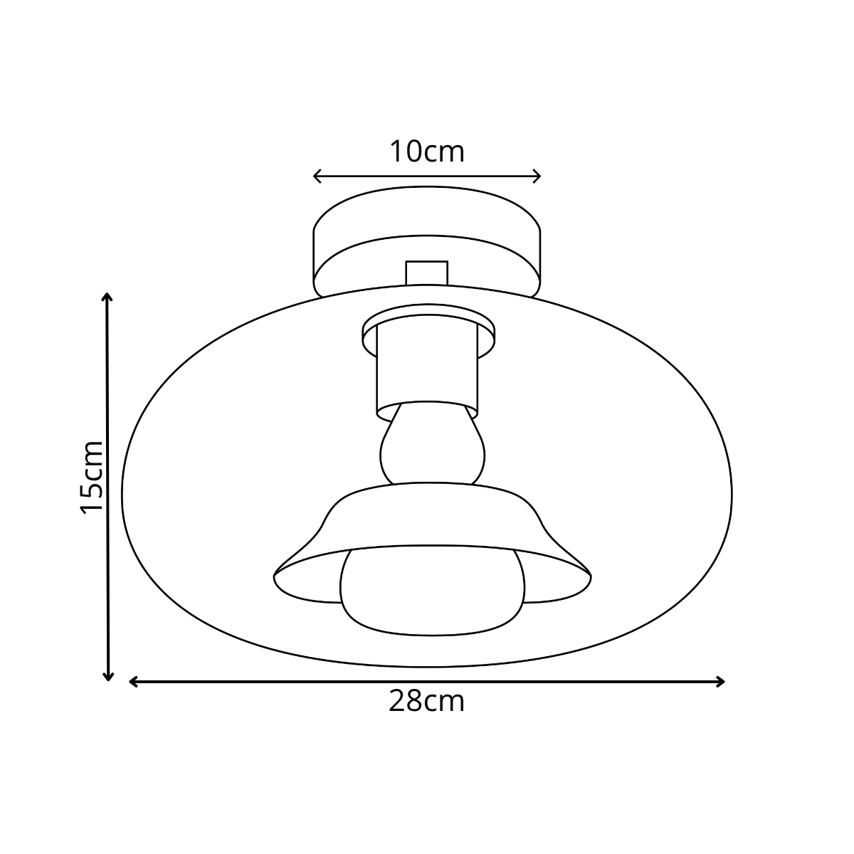 Design Plafondlamp Art Deco Zwart smoke -