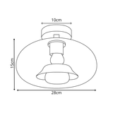 Design Plafondlamp Art Deco Zwart smoke -